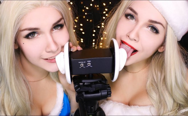 【ASMR KittyKlaw】TWIN聖誕老人+雪少女，接吻，口腔聲音，呼吸