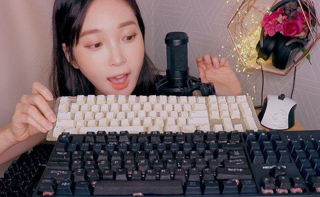 【Eunzel ASMR】键盘发出的声音，吃掉键盘