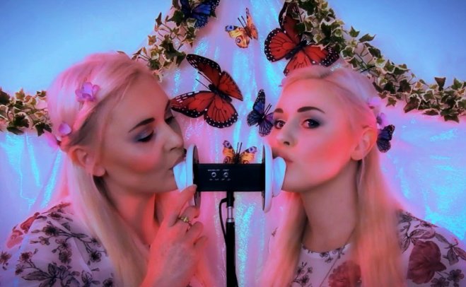 【双人ASMR】双胞胎姐妹一起吃你的耳朵