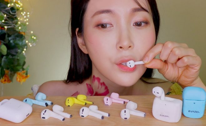 【Eunzel ASMR】可食用的AirPods满足吃的声音