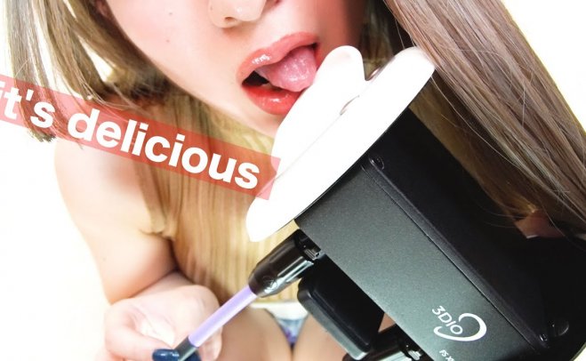 [うーちゃん ASMR]半露脸的吃耳舔耳