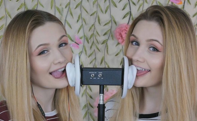 [Miinu Inu ASMR]双人ASMR吃耳朵，舔耳朵，口腔音，舌音