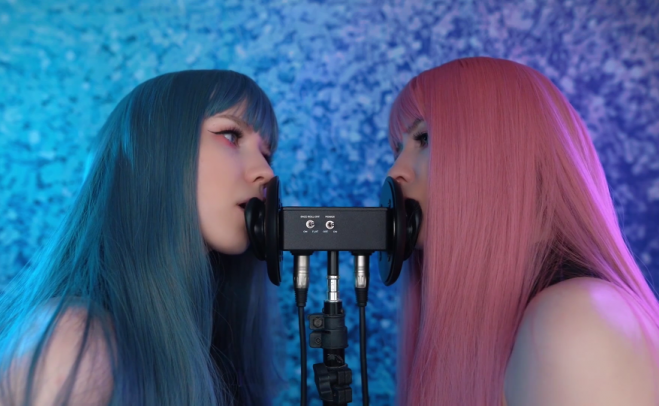 [MOOD ASMR]无人声双人ASMR舔耳朵