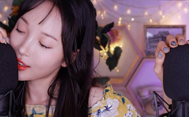 [Eunzel ASMR]近距离重复韩语单词在相机中敲击