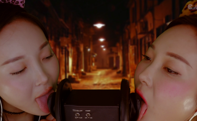 【完整版】[Eunzel ASMR]后巷两只猫咪的舔耳和口腔音