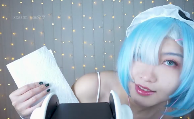 [misswarmj ASMR]Cos雷姆，吃耳舔耳，口腔音，耳部按摩